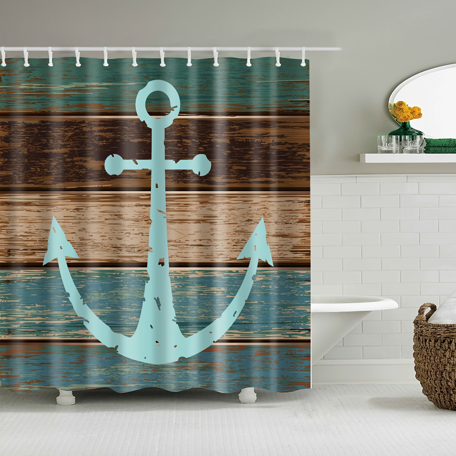 Wooden Anchor Boat Background, Wooden Ornaments Accessories