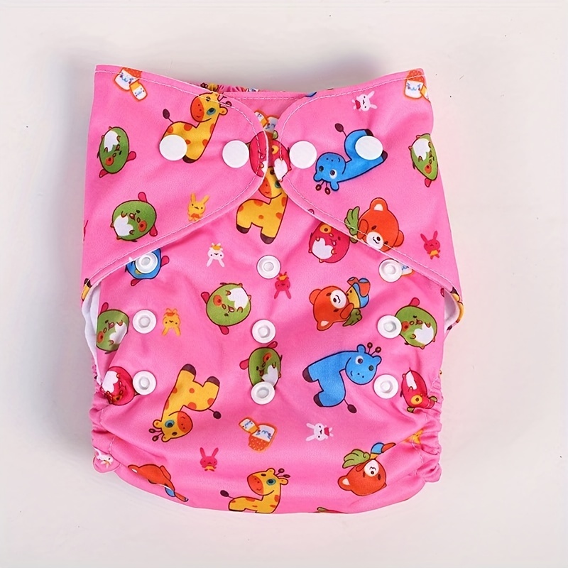 Adjustable Baby Diaper with Snap Buttons Waterproof Knitted Fleece