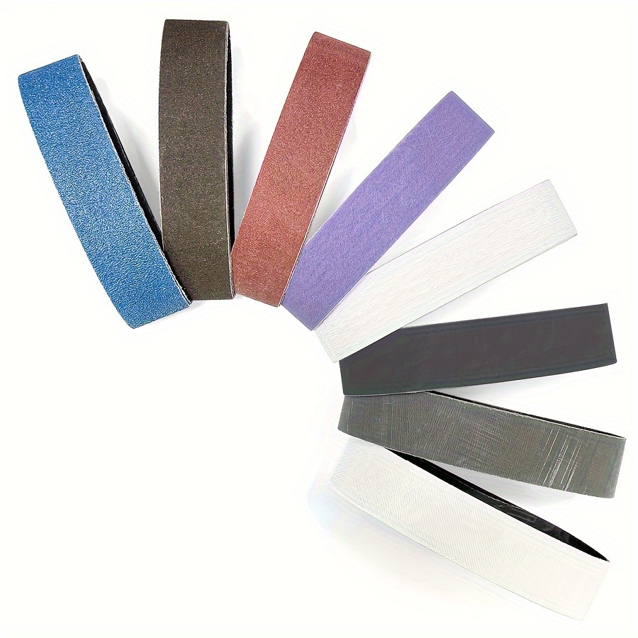 

16pcs 1-1/5" X 13" 30x330mm Replacement Knife Sharpener Sanding Belt Kit For Knife & Tool Sharpener, For Metal Grinding Sanding Polishing 2pcs Each 80/120/240/400/800/1000/3000/5000 Grits