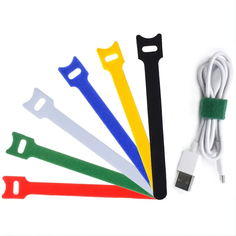 6 Colors Optional Releasable Cable Ties Hook Loop Straps - Temu Canada