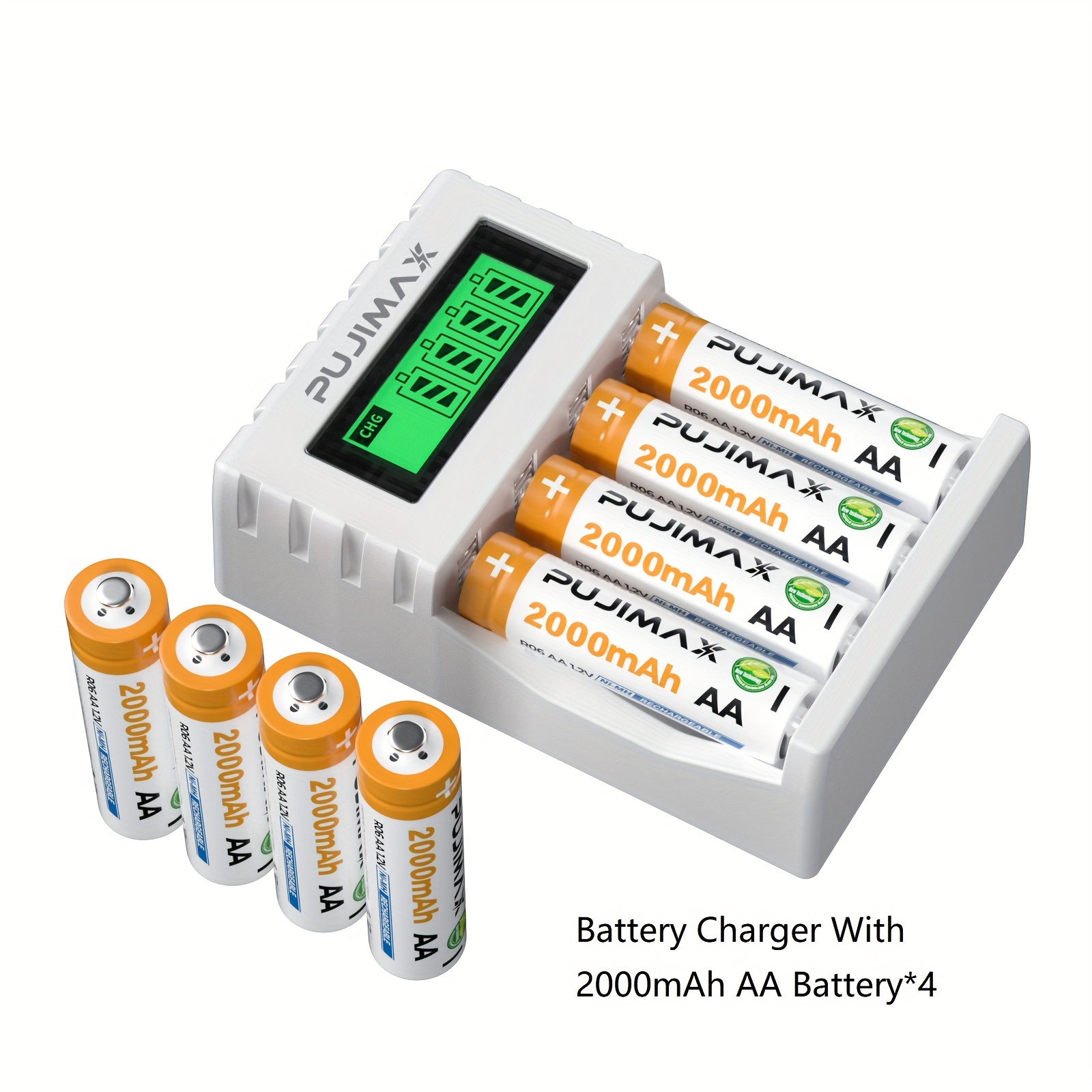 Acheter PALO LCD USB chargeur de batterie intelligent pour Ni-MH Ni-CD AA  AAA batterie rechargeable 3000 mAh Ni-MH 1,2 V AA piles rechargeables Kit  de charge batterie