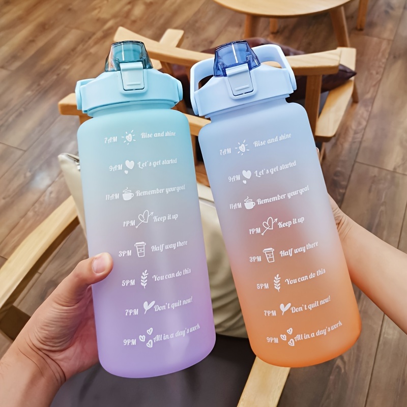 1pc Outdoor Gradient Water Bottle, 2000ml Large Capacity Sports