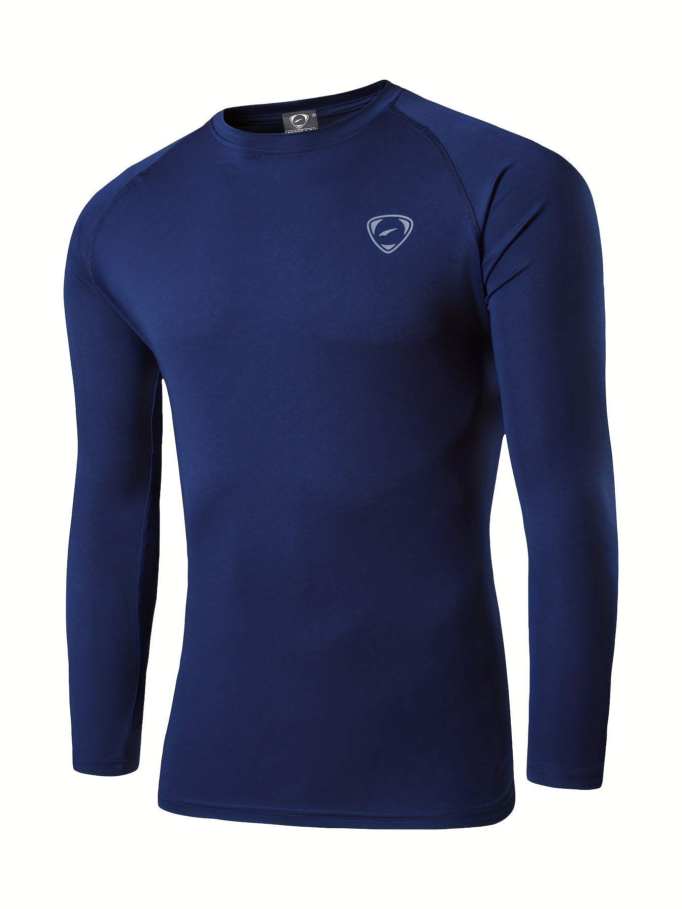 Men's UPF 50+ Sun Protection Rash Guard, Quick Dry Mid Stretch Long Sleeves Rash Guard For Fishing Hiking Outdoor