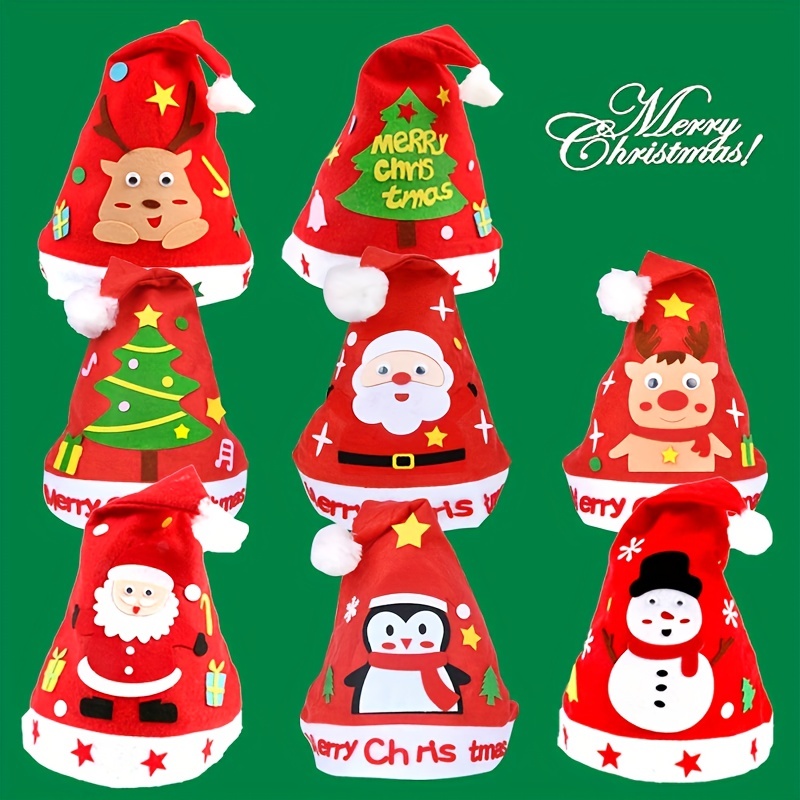 8 Styles Christmas Stickers Handicrafts Homemade Christmas - Temu
