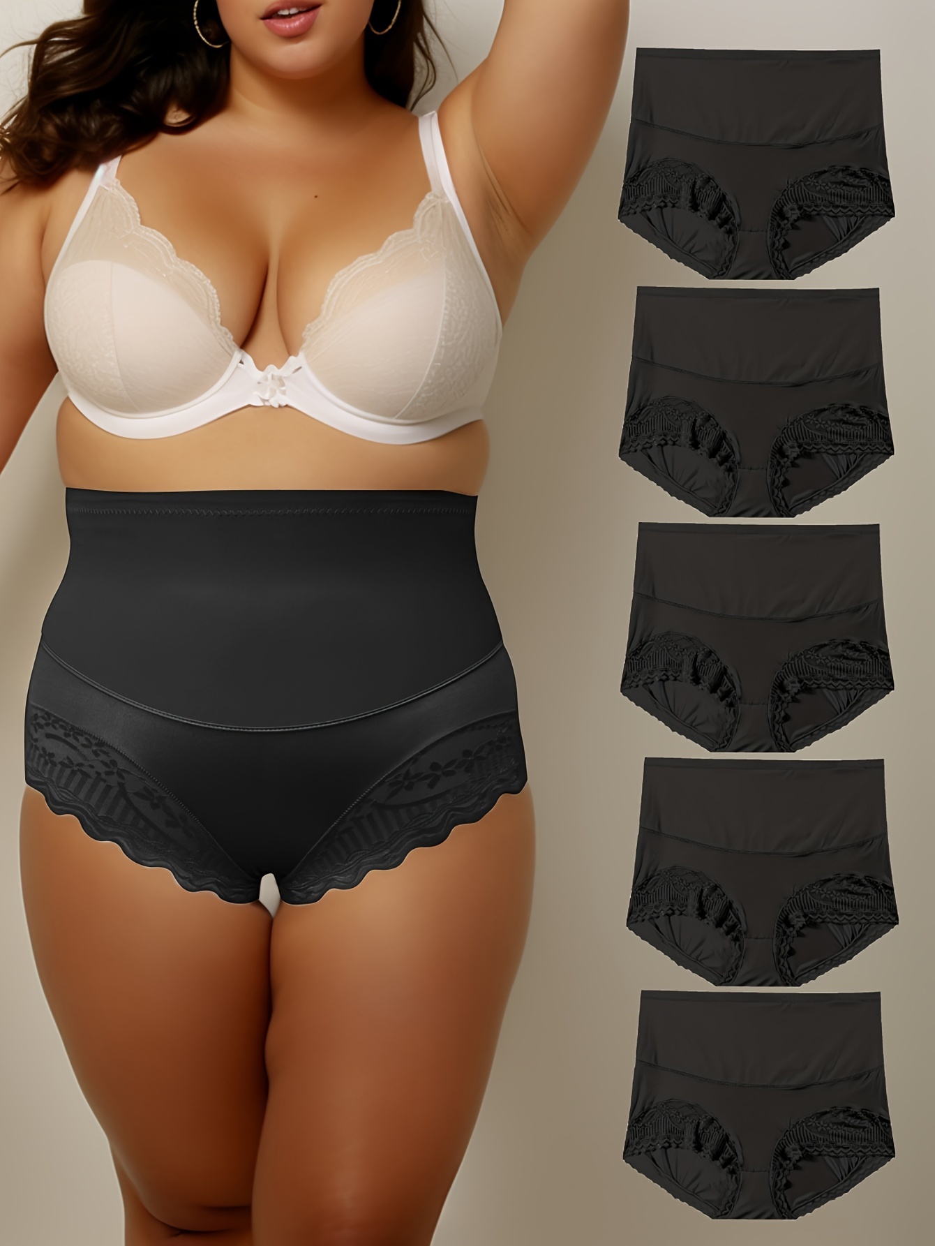 Plus Size Basic Shaping Underwear Women's Plus Tummy Control - Temu