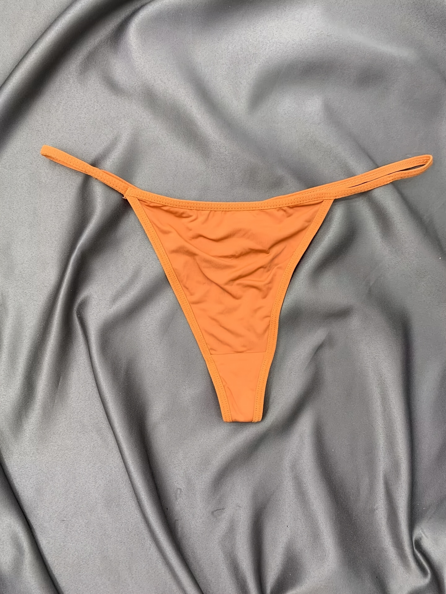 Sexy Solid Low Waist Thongs Soft G string Panties Women's - Temu