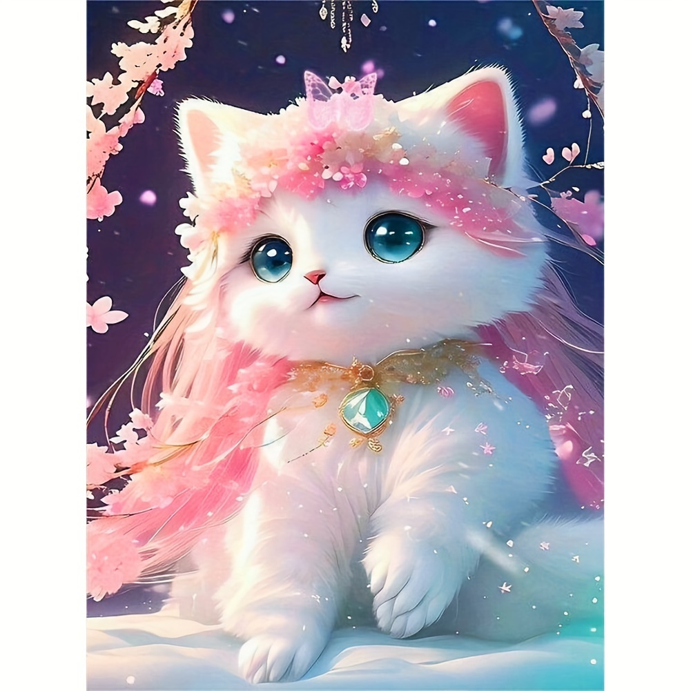 Diamond Painting Set for Adults and Children, Cat, Art Set for