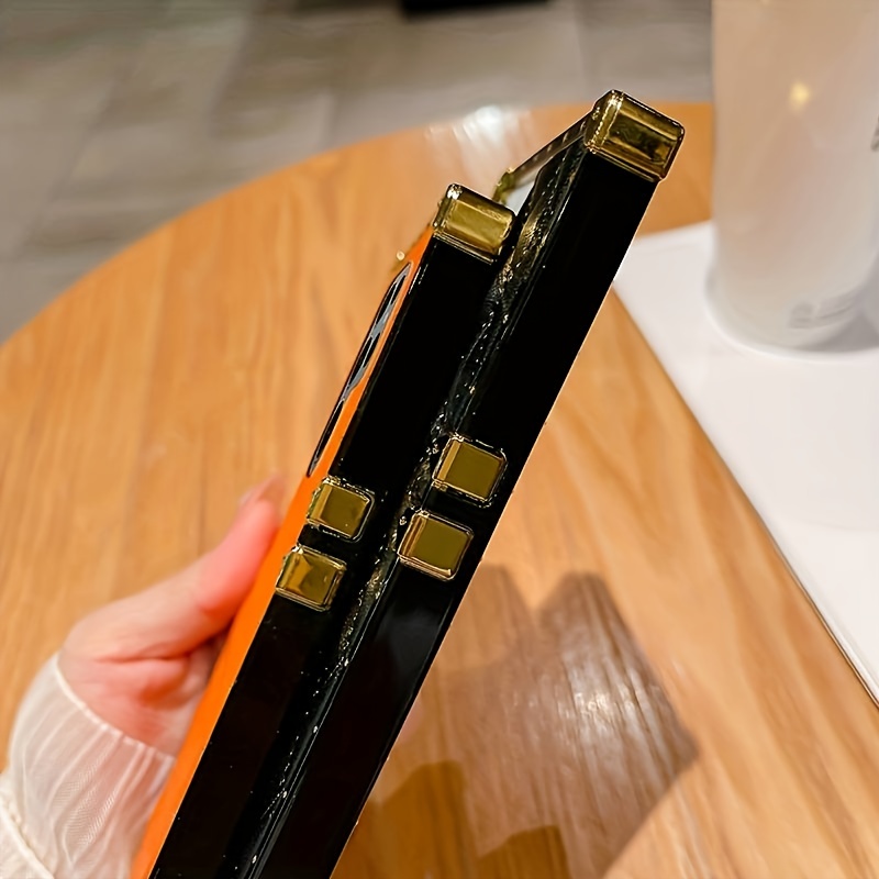 Luxury Retro Leather Square Case For Samsung S23 S22 S21 S20FE S10
