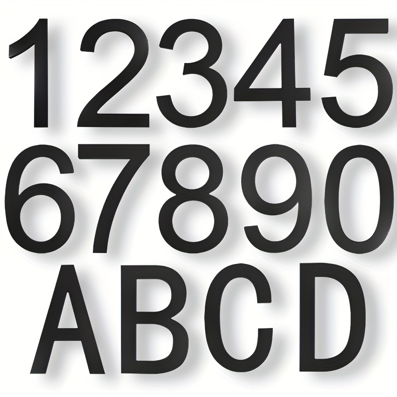  Números de casa para exteriores, números de dirección modernos  de 7 pulgadas para números de casa, números de puerta flotantes de metal  negro, número de calle para dirección de casa, números