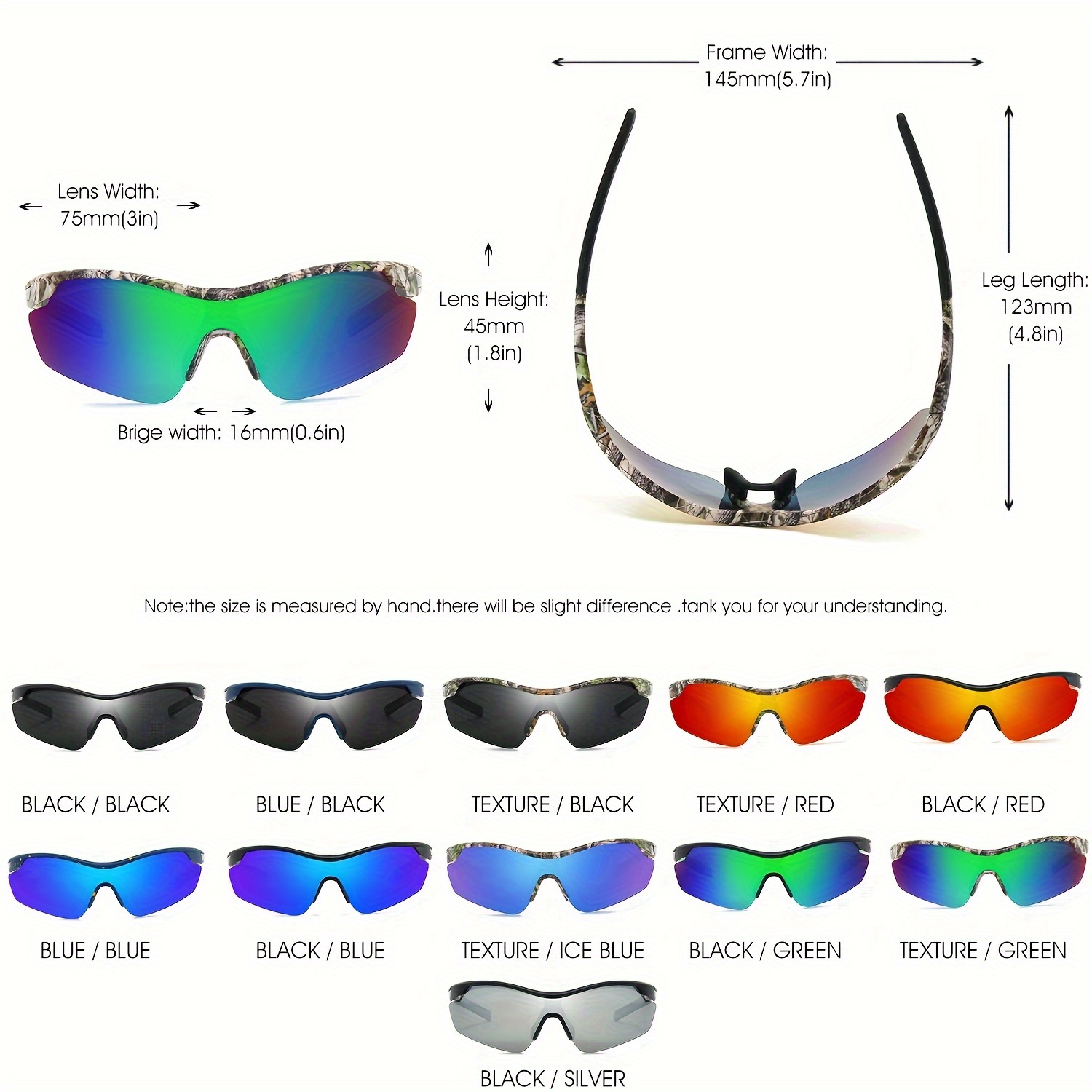 Trendy Cool Outdoor Sports Polarized Sunglasses Camouflage Frame Wrap Around  Windproof Sunglasses For Men Women Outdoor Party Vacation Travel Driving  Fishing Cycling Supplies Photo Props, Check Out Today's Deals Now