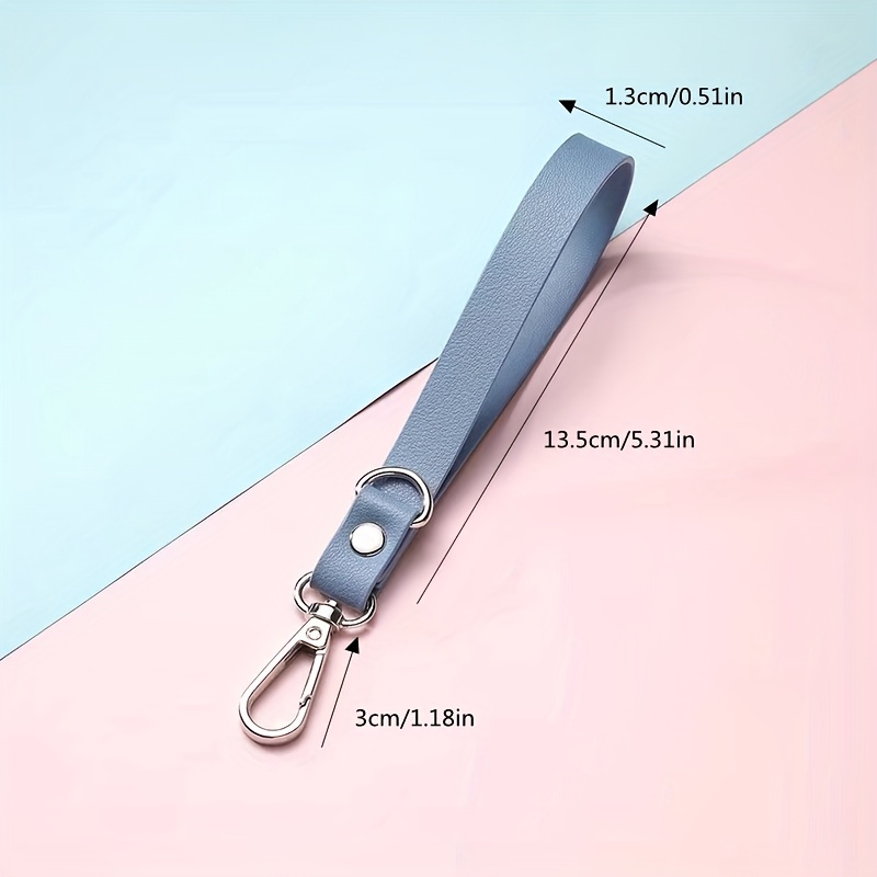 Vintage Leather Keychain Double Sided Keyring for Men & Women