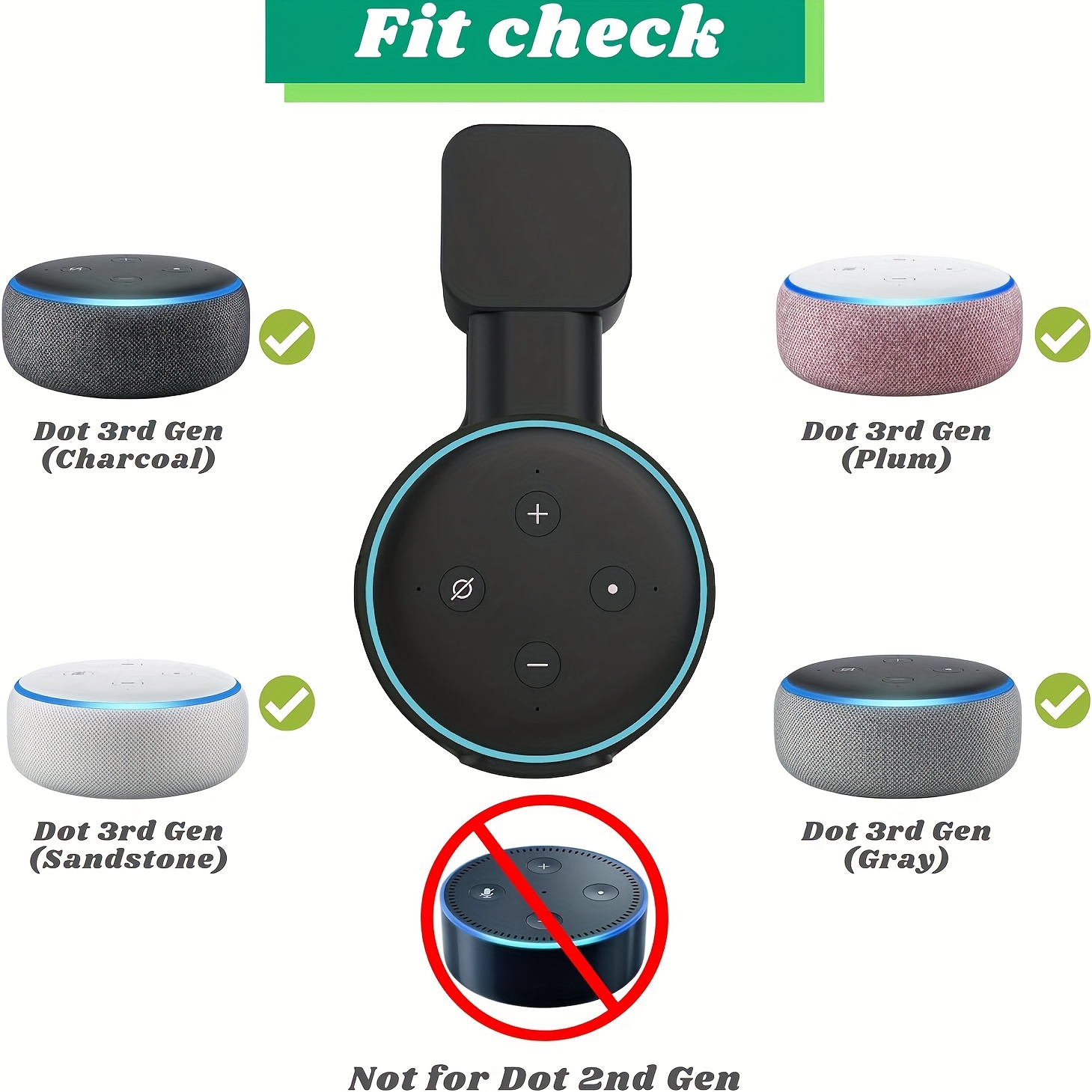 Soporte Pared Alexa Echo Dot 3 Soporte Asistentes Voz Ahorro - Temu