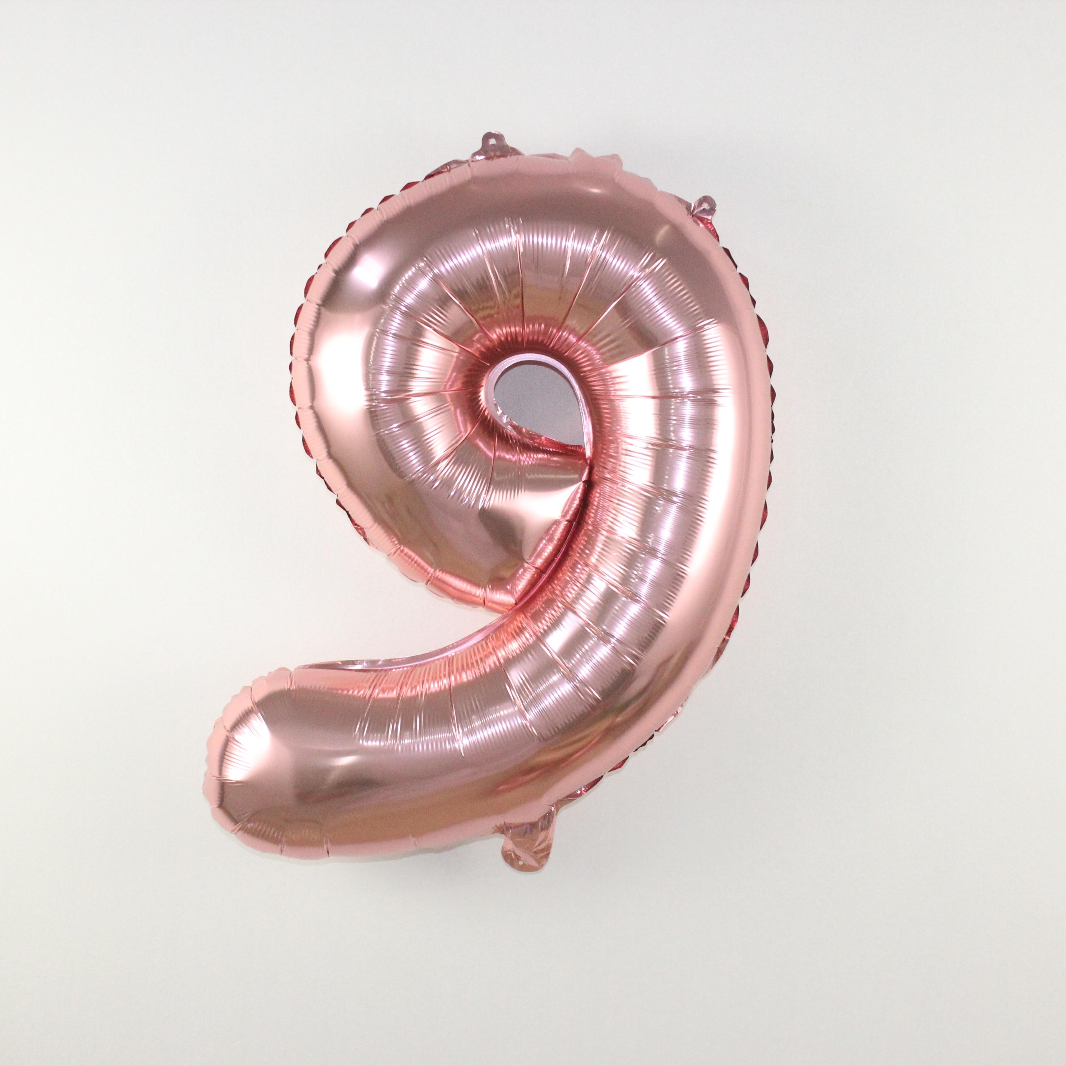 1pc 32 Pollici Palloncino Numero Oro Rosa Compleanno - Temu Italy