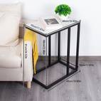 1pc side table c shaped end table for couch sofa and bed large desktop c table for living room bedroom zinc plated steel pipe e1 paint free environmental protection board