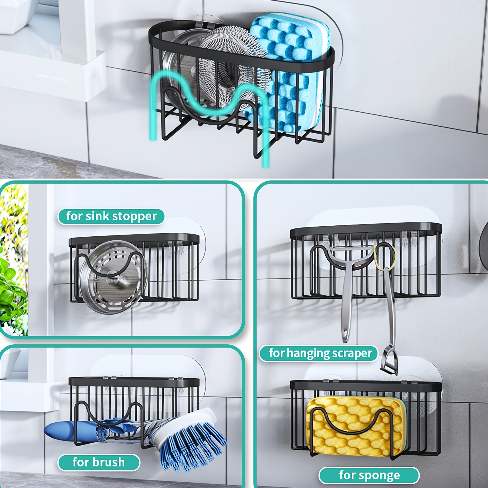 Kitchen Rack Sink Sponge Drainage Rack Storage Rack