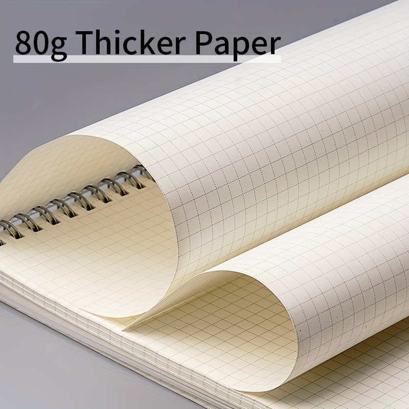 80 Sheets Coil Notebook PP Cover Horizontal Line Grid Hardcover Waterproof A5 B5