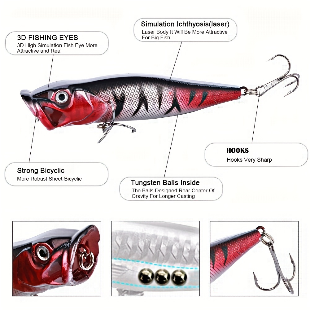 Fishing Lure 3d Eyes Popper, Eye 3d Lure Artificial