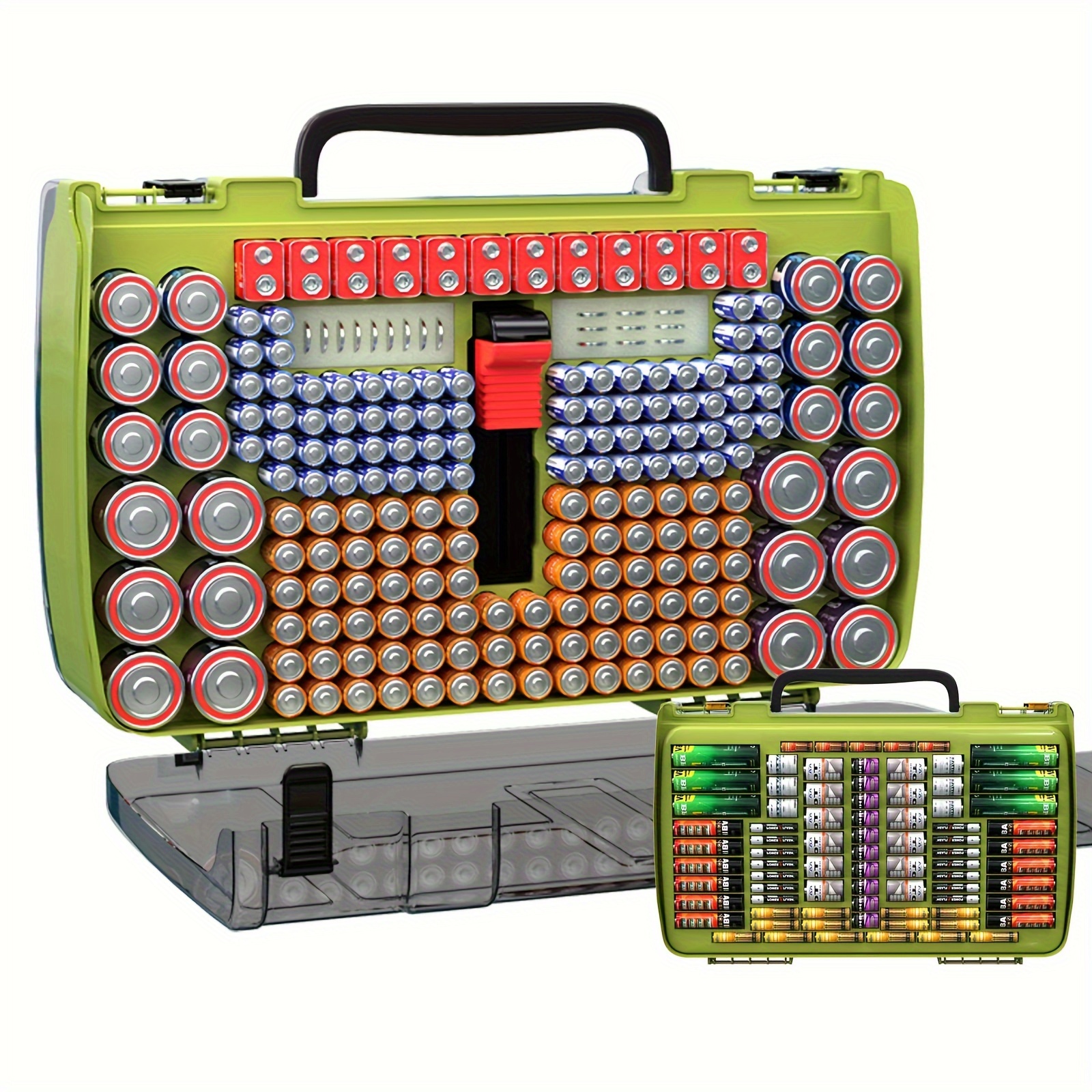 Large Capacity 269 Battery Organizer Storage Case Tester - Temu