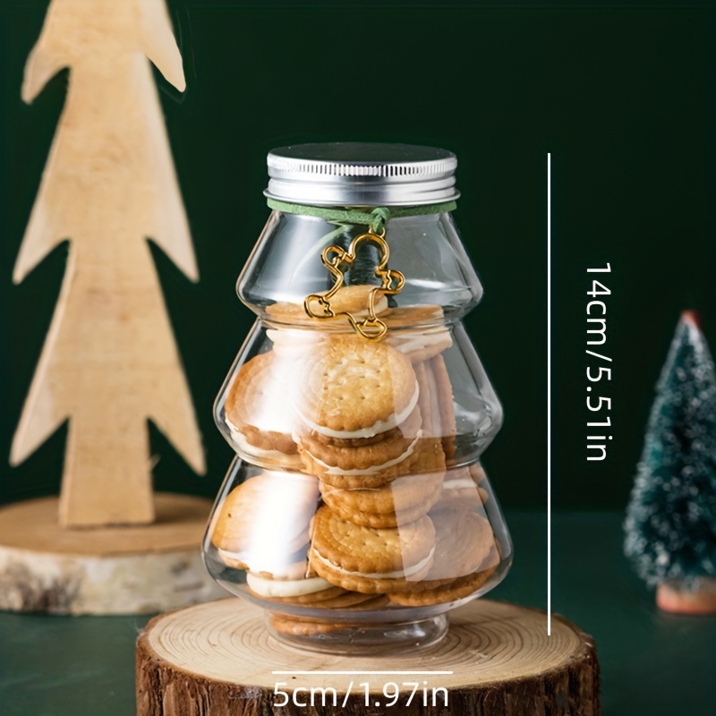 Food Jars & Canisters, Transparent Christmas Candy Jars, Christmas Holiday  Packaging Gift Bottles, Christmas Tree Decor, Plastic Storage Containers  With Lids, Snack Organizer, Suitable For Christmas Party Favors, Kitchen  Supplies - Temu