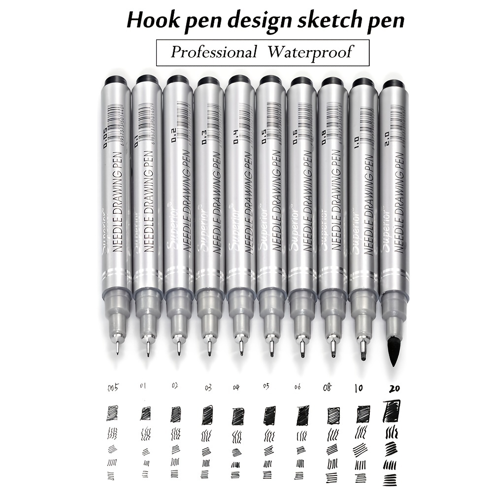 Fine Point Micro-Line Inking Pens Multiliner Fineliner Drawing Sketching  Pen Set Ultra Fine Tip Pens for Artist Illustration Comic Manga Calligraphy