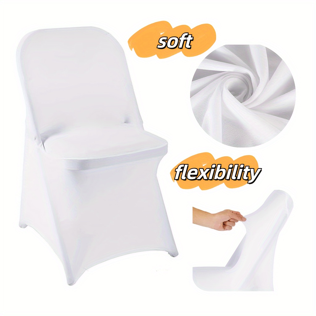 White/black Thick High Elastic Stretch Folding Chair Cover - Temu