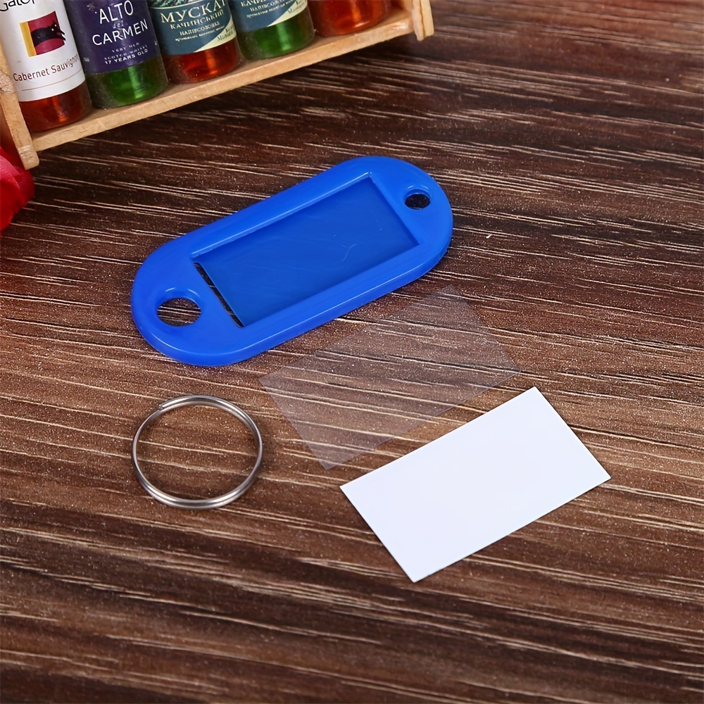 20 Porte Clef Etiquette en Plastique 10 Couleurs, étiquettes