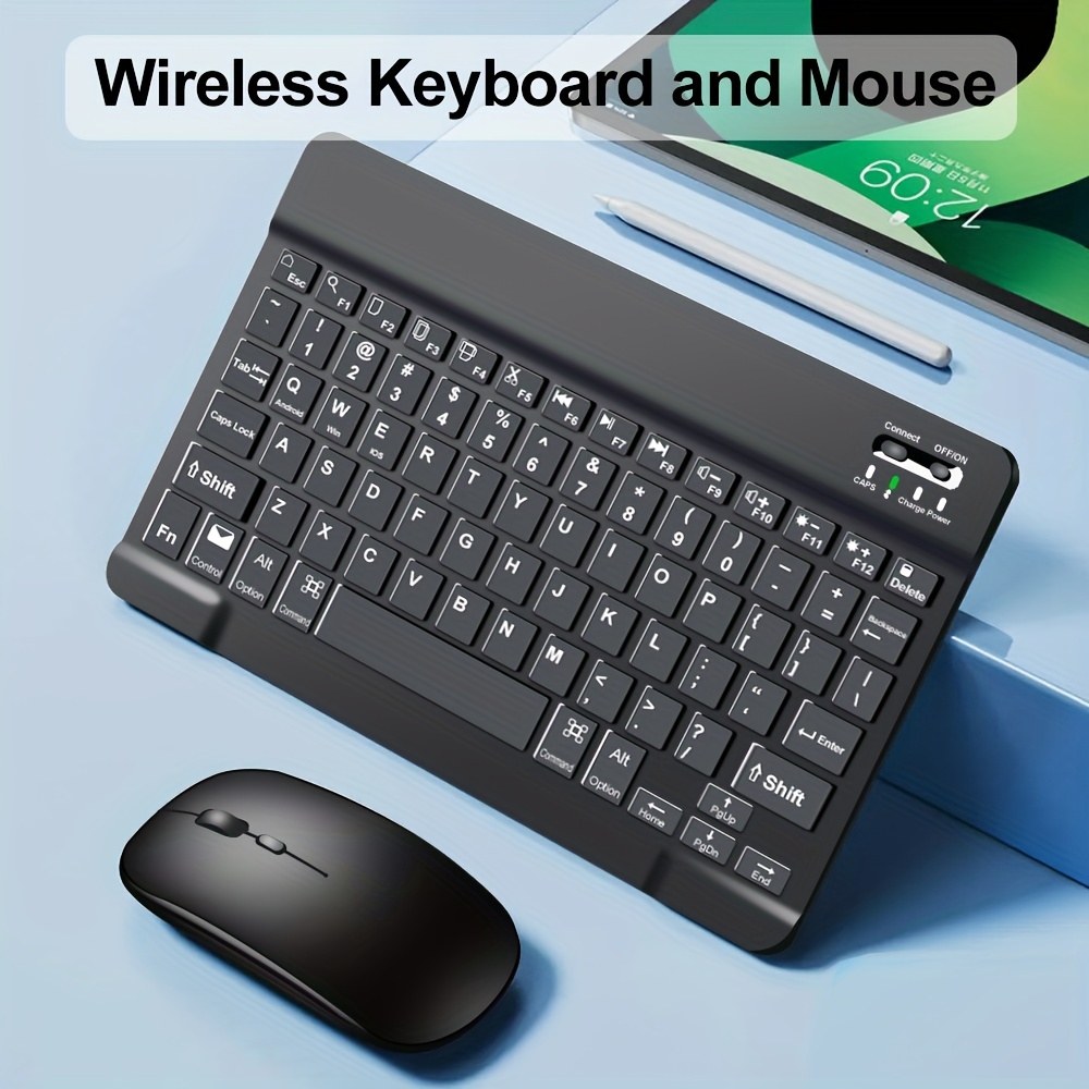 Set Tastiera E Mouse Wireless Ultra Sottile Combo Tastiera E