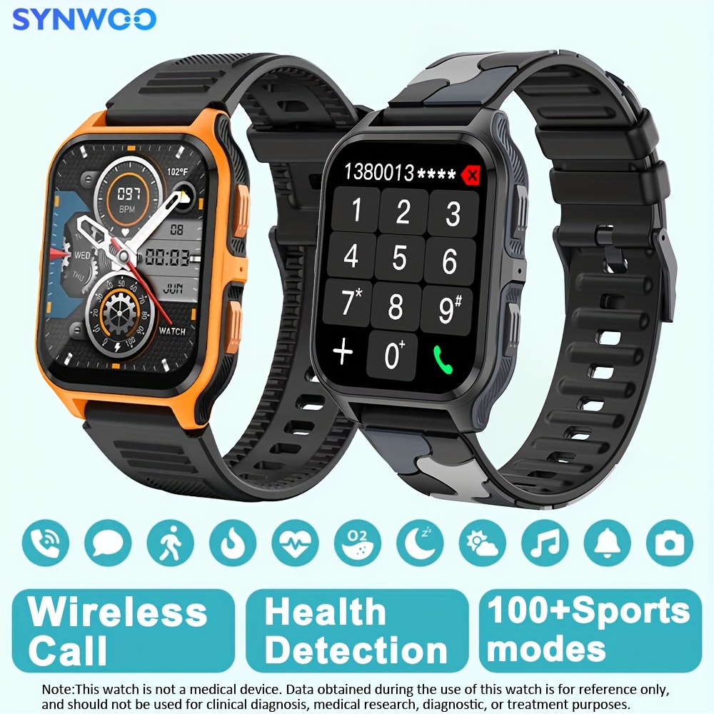 1.96 Smart Watch A Grande Schermo, Smart Watch Impermeabile Compatibile  Con Telefoni IOS E Android, Orologio Fitness Sportivo Con Oltre 100  Modalità Sportive / SOS / Controllo Vocale AI - Temu Italy