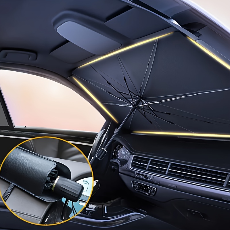 Geöffneter sonnenschutz auto-seitenfenstervorhänge sonnenschirme  sonnenschutzvorhang in einem modernen auto