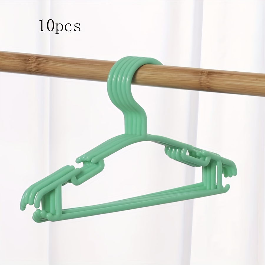 10/20pcs Plastic Clothes Hangers, Traceless Non-slip Clothes Hanger,  Ultra-thin Coat Hanger, Simple Clothes Drying Rack