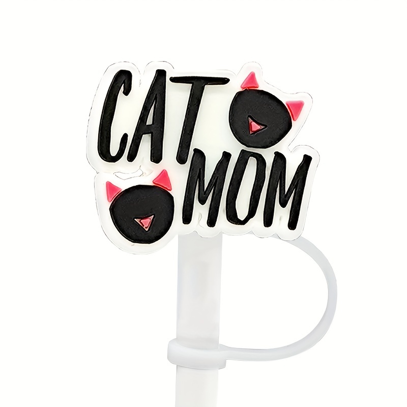 Straw Toppers Kitty Straw Tips Cover Cap Reusable Silicone 