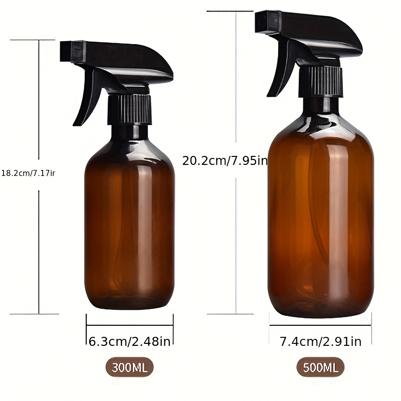 1個/2個の空の琥珀色のプラスチックスプレーボトル、細かいミストとストリーム設定付き、各大きな16オンスの詰め替えボトルは、エッセンシャルオイル、植物、洗浄液、ヘアミスター耐久性のあるノズルに最適です。