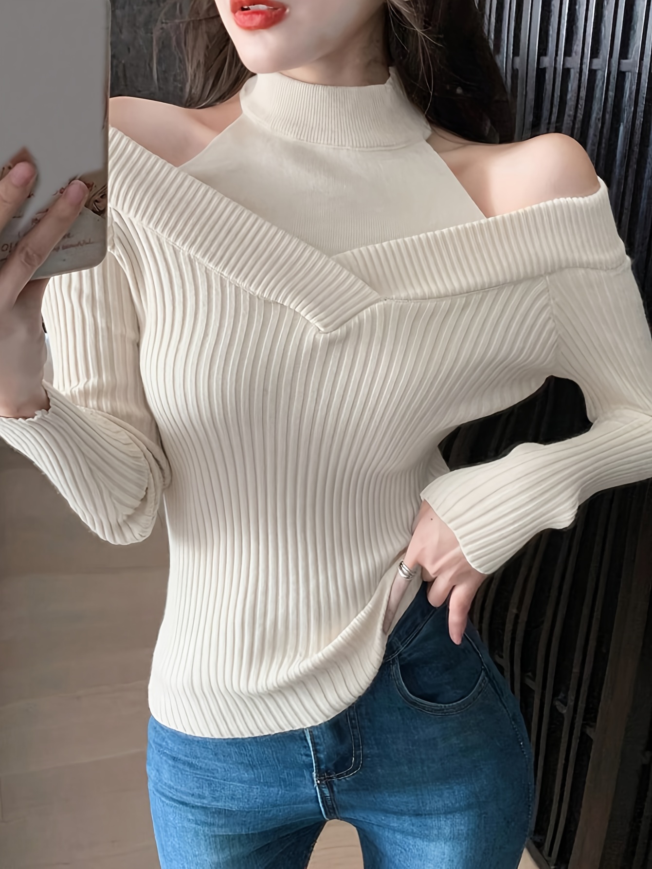 White hot sale choker sweater