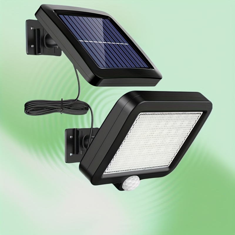 Aplique luz LED solar exterior con sensor de movimiento color negro
