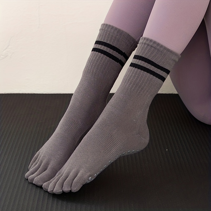 Five Finger Striped Socks Comfy Breathable Non slip Sports - Temu