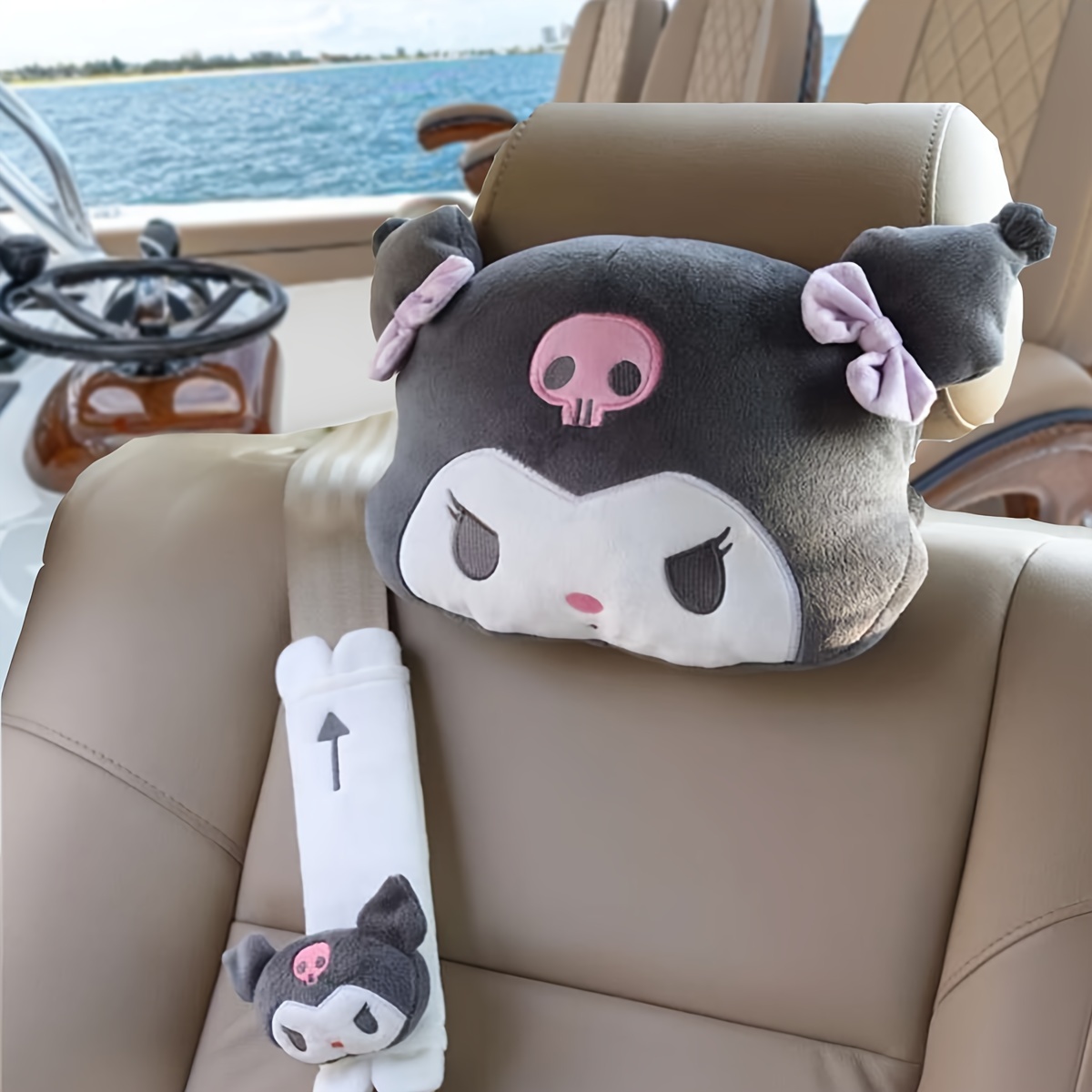 Hello Kitty Kuromi Plüsch-Kopfstütze, Y2k Kinder Kawaii Puppe