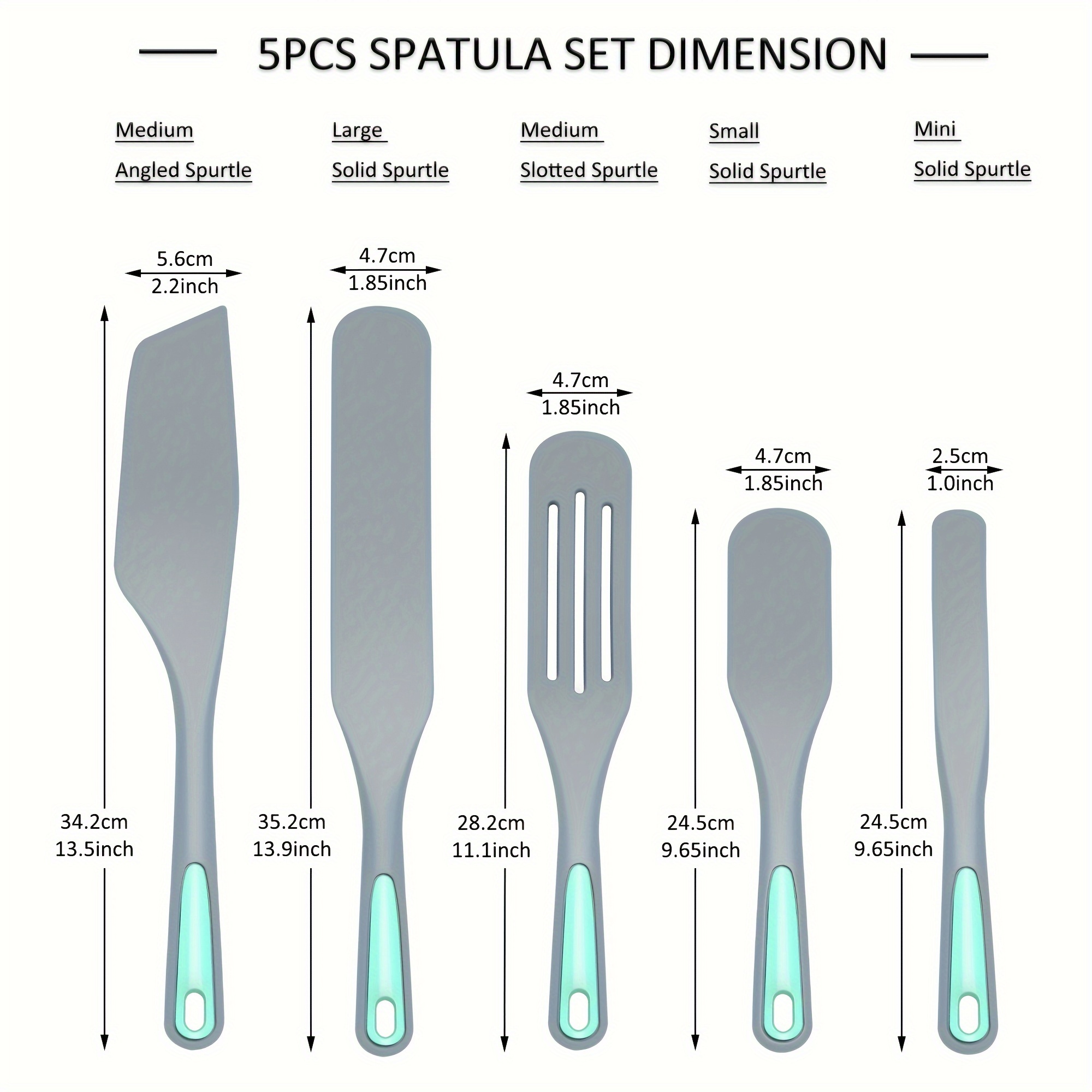 To encounter Silicone Spurtles Set, 3 Piece Nonstick Spurtle Kitchen  Utensils, Silicone Spatula, Hea…See more To encounter Silicone Spurtles  Set, 3