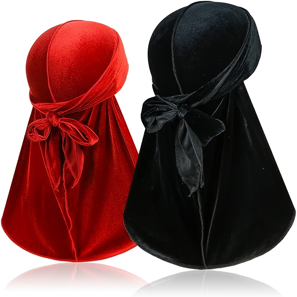 Buy Velvet Durag / Du-rag / Do-rag / Bandana Unisex Dark Red