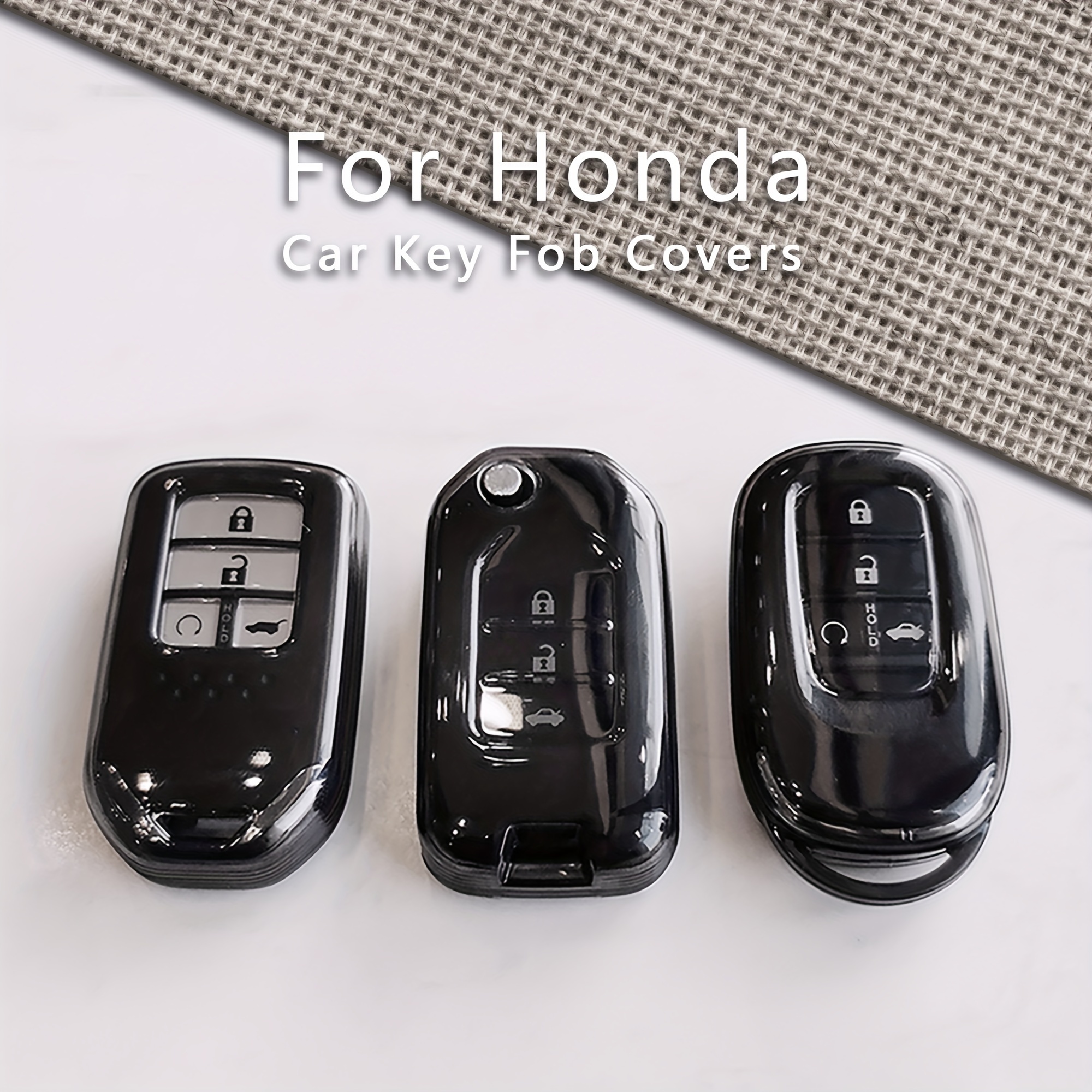 Protecteur couverture boîtier clé voiture à 3 boutons pour Honda Accord MDX  TSX