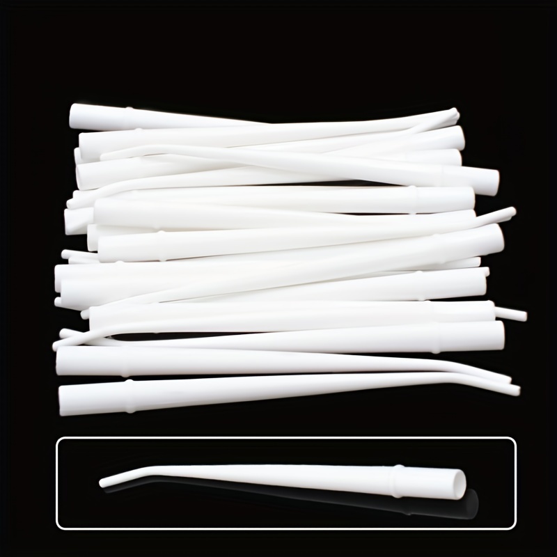 25pcs Disposable Plastic Curved Tips Surgical Aspirator Dental Tools