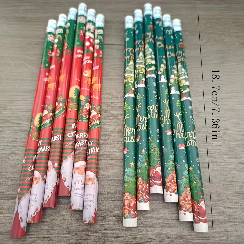 Christmas Pencils With Eraser For Christmas Party Favors - Temu