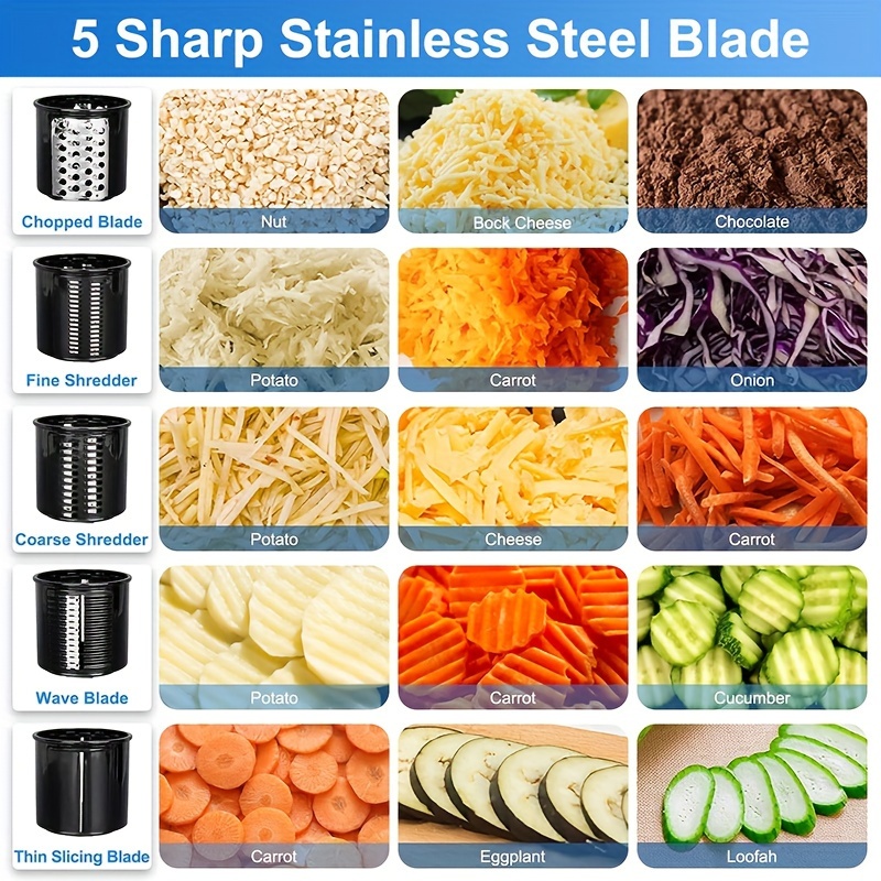 Slicer/Shredder Attachments for KitchenAid Stand Mixers, Food Slicers  Cheese Grater Attachment, Salad Maker Accessory Vegetable Chopper with 4  Blades Dishwasher Safe - Kitchen Parts America
