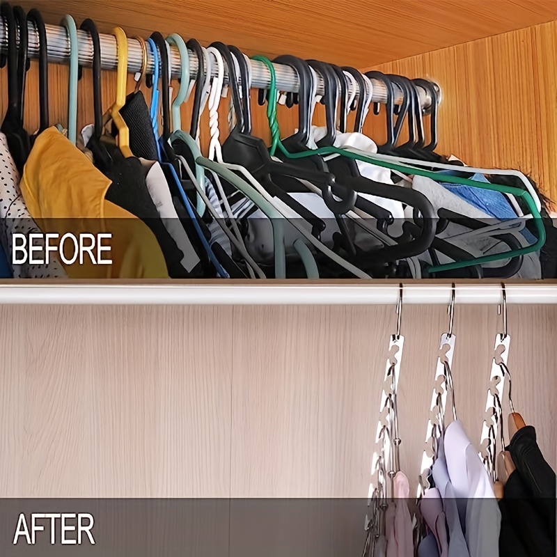 Hangers Space Saving Metal Chain Clothes Hanger Organizer - Temu