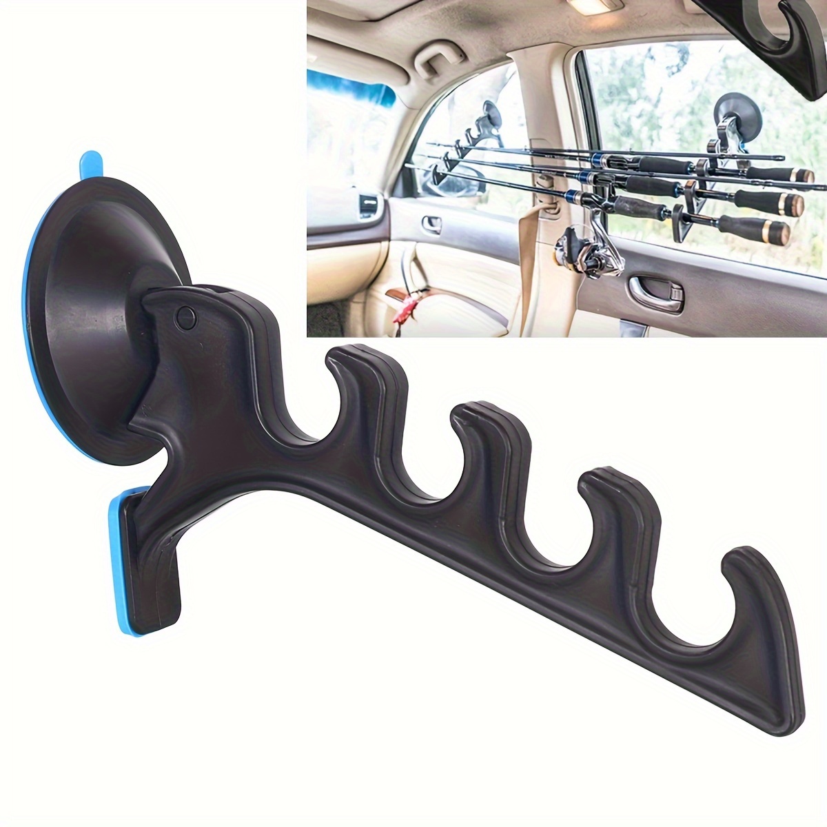 1pc Car Mounted Fishing Rod Holder With Suction Cup, Portable Fishing Pole  Rack, Fishing Accessories