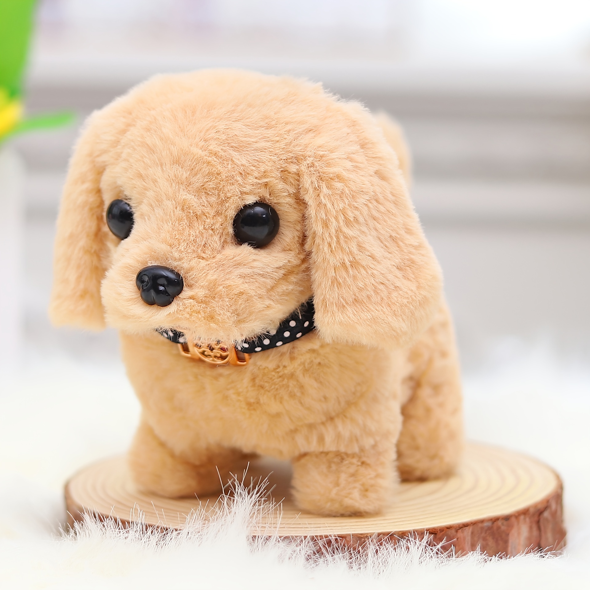 Jouet électronique pour chien en peluche - Chien marron qui aboie pour les  enfants 