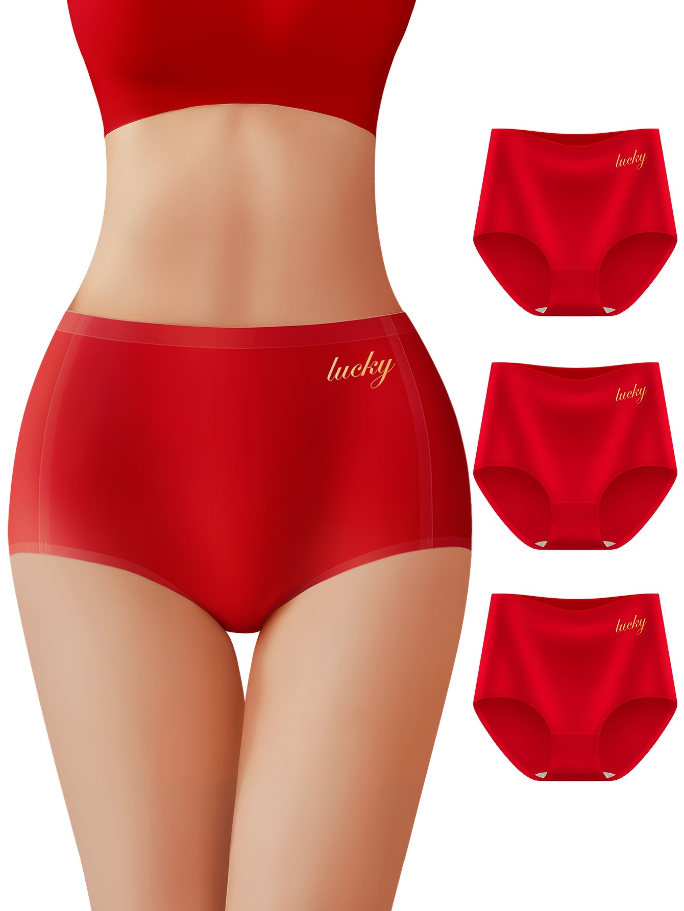 Champion Women's Briefs X2 Underwear, Black Logo White/Red Scarlet :  : Fashion