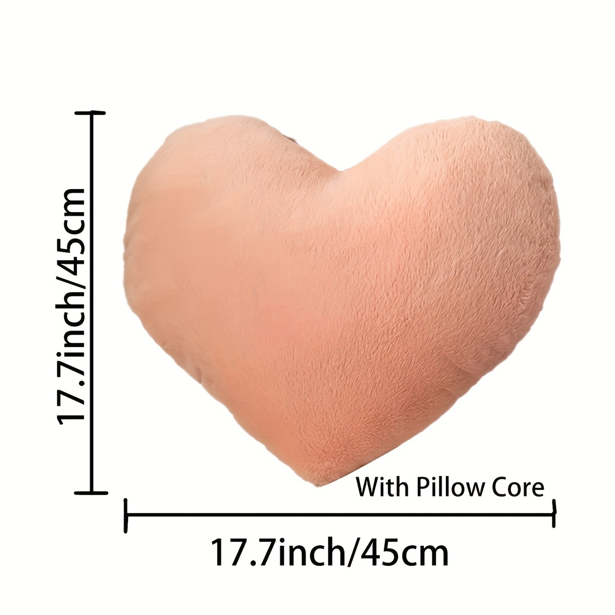 Heart Shaped Throw Pillow Cushion Long Plush Cushion - Temu