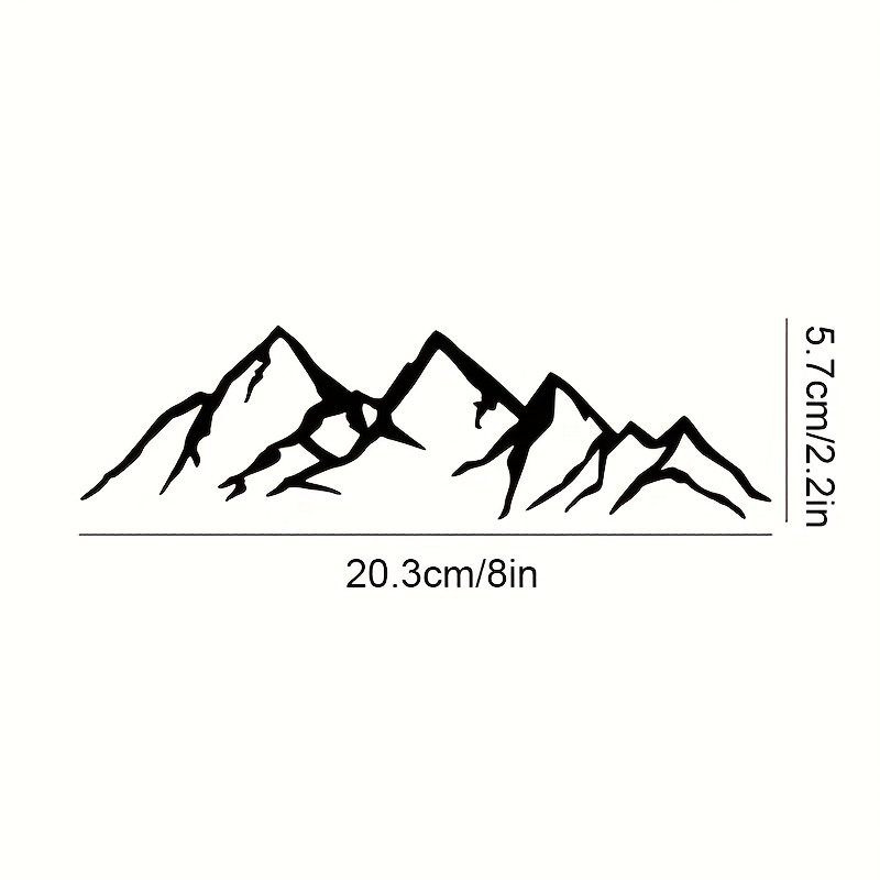 TEMI Vinyl Mountain Decal, Car Emblem Graphic, UV Protection and  Waterproof, Laptop Decal, Trunk Logo Decal Sticker, (Two Pack)