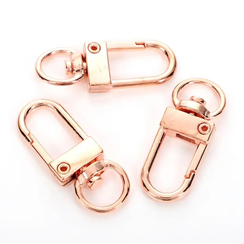 Gold Keychain Accessories Universal Metal Dog Clasp Hooks Diy For