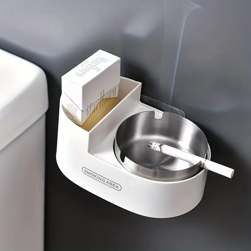 1pc Multifunktionaler Desktop-wand-aschenbecher, Toiletten-kreativ- aschenbecher, Personalisierter Haushalts-metall-aschenbecher - Haushalt &  Küche - Temu